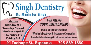 Singh Dentistry Front July 11-2017