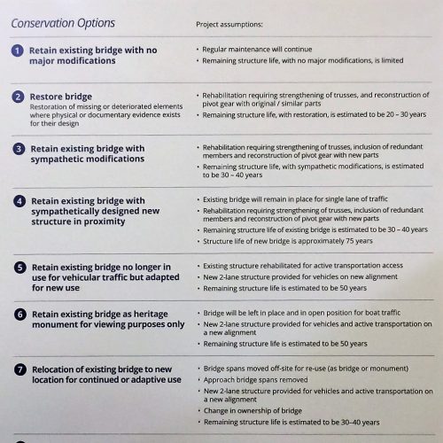 23. PROPOSALS FOR PRESERVING SWING BRIDGE