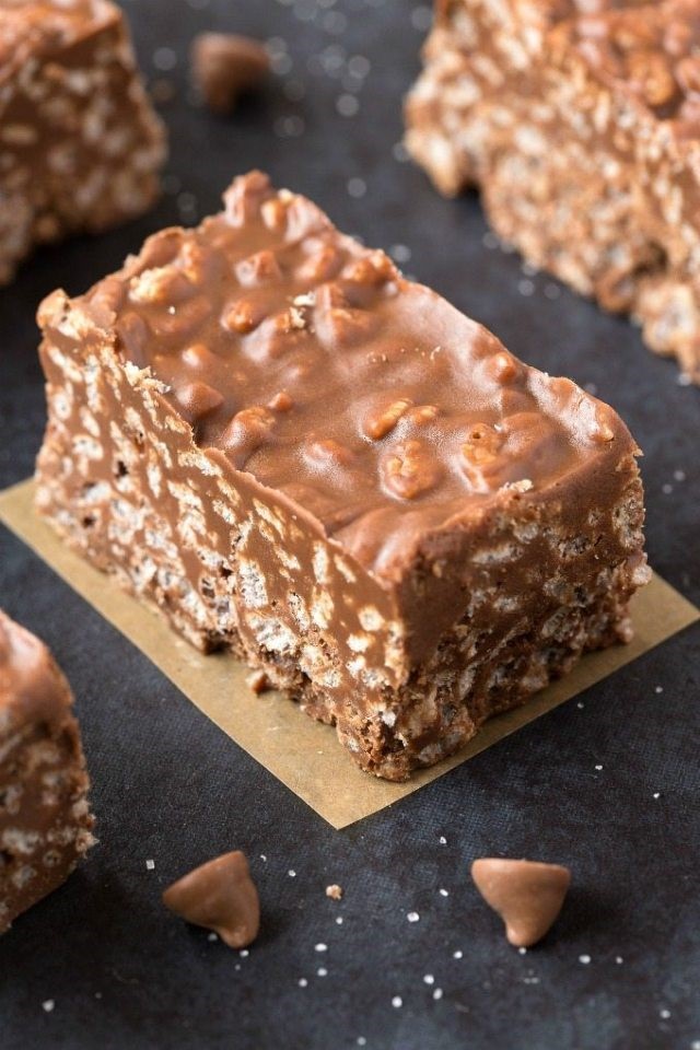 No Bake Chocolate Peanut Butter Cup Reese S Protein Bars Peanut | My ...